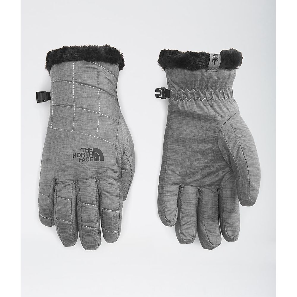 The North Face Gloves Womens Australia - The North Face Mossbud Swirl Grey / Black (SLE-536840)